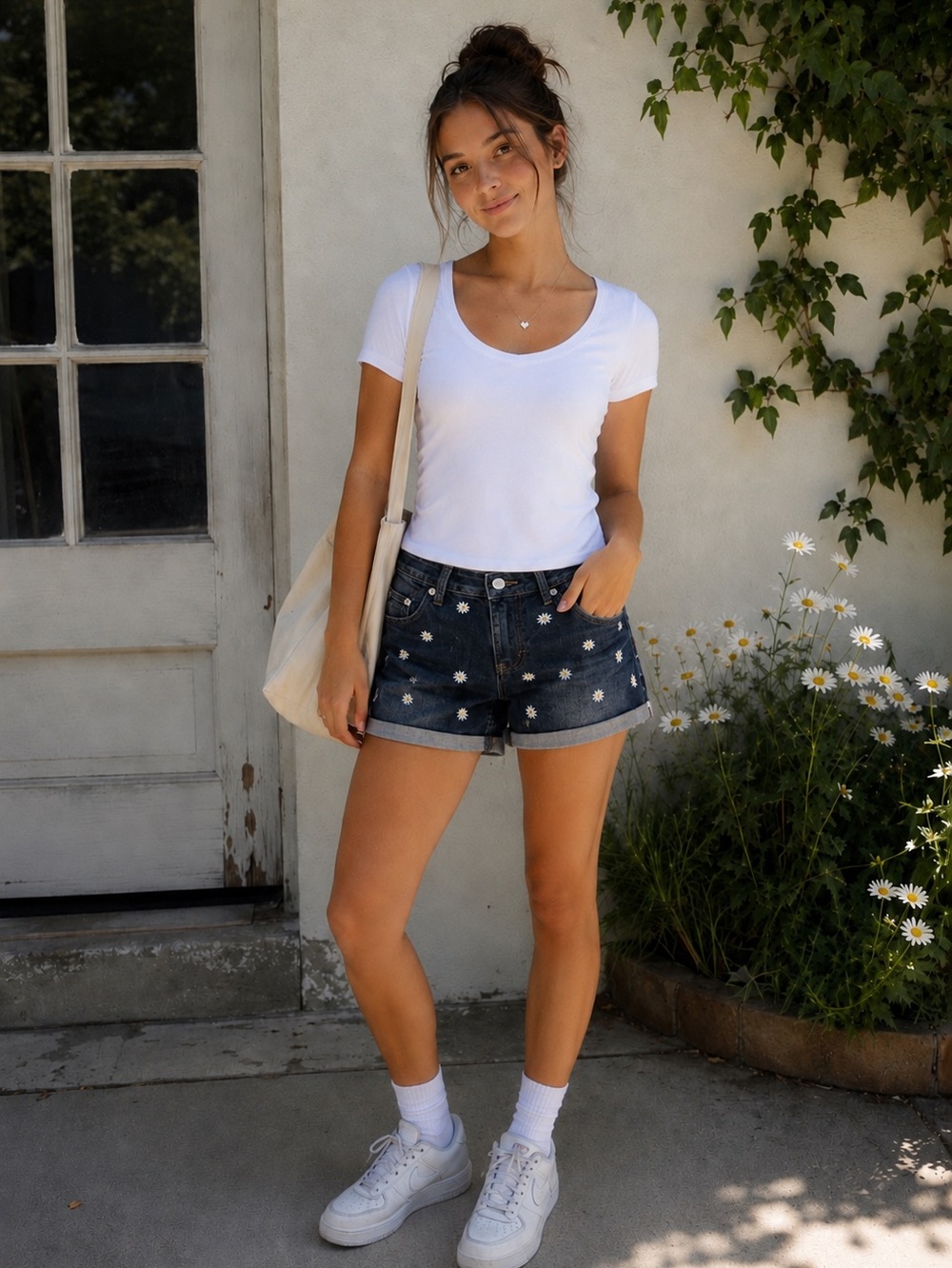 Levis Girls Size 16 Reg Denim Shorts Shorty Short Daisies Adj
Waistband Stretch